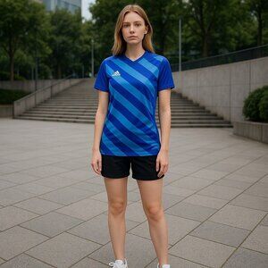 Adidas Entrada 22 Graphic Women's Soccer Jersey - Model HE2984 - Size M‎